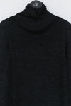 SWAYING/KNIT seamless water-soluble wool pullover SW212SZ73 black gray PS20
